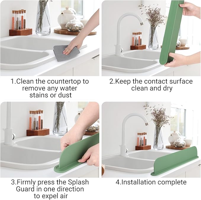19.29 inch Silicone Sink Splash Guard, Splash Guard - Image 6