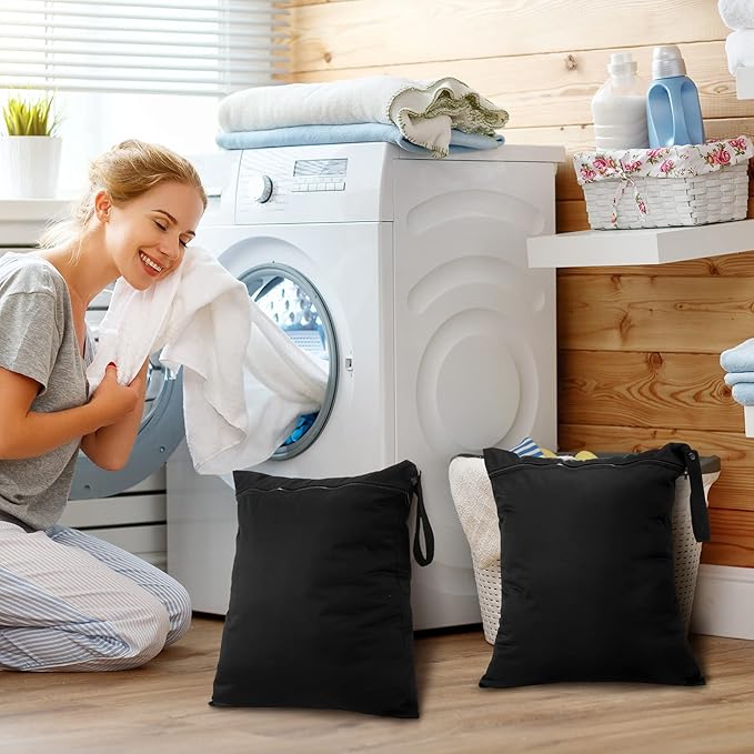 Shappy 2 Pcs Large Travel Laundry Bag Washable Waterproof Wet Dry Large Dirty - Image 6