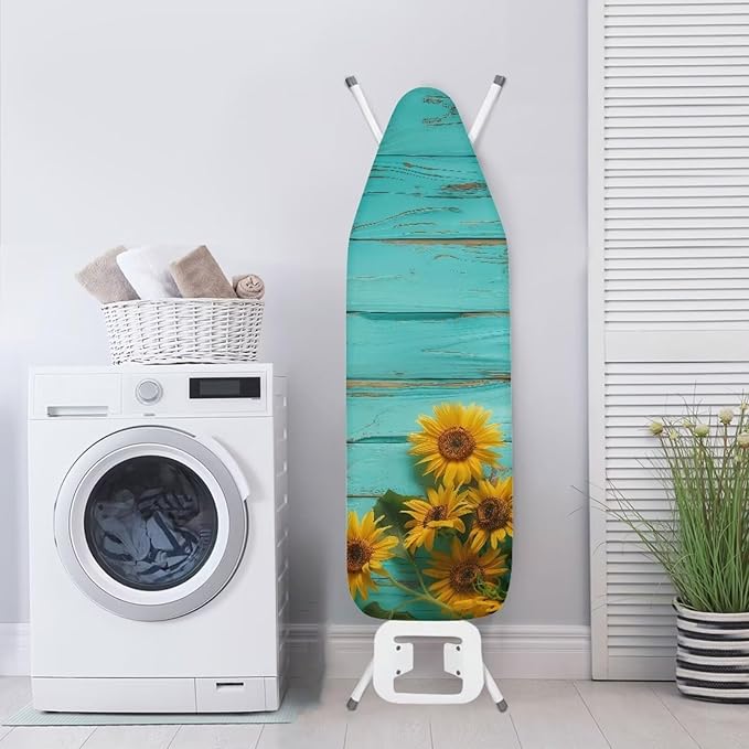 Wooden Sunflower Ironing Board Cover and Pad, Resist Scorching and Staining - Image 3