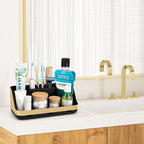 Gold Toothbrush Holders for Bathrooms Countertop Organizer - Image 2