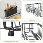 Simple Trending Expandable Dish Drying Rack in Sink, Adjustable Dish Drainers - Image 5