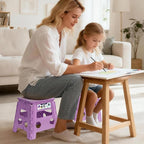 Delxo 13 inch Folding Step Stool, Non-Slip Foldable Stools Up to 300 LBS, Step Stool with Handle, Lightweight for Kitchen, Bathroom, Bedroom, Garden, Light Purple, 1PC - Image 6
