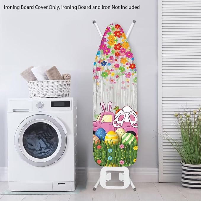 Bunny Ironing Board Cover Easter Standard Size Wood Print Ironing Board Dust - Image 3