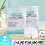 Square Cotton Pads for face, Cotton Squares for Face, Lips & Eyes, 100% Pure - Image 2