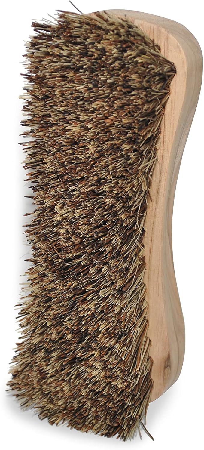 All-Natural Wooden Scrub Brush | Wooden Handle | Palmyra Bristle Brush - Image 3