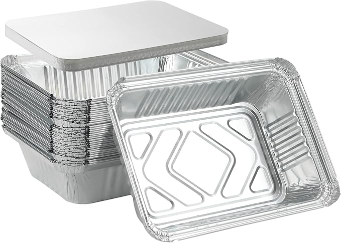 25Pack Disposable Aluminum Foil Pans by Waytiffer