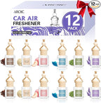 AROIC 12 Pack Car Air Freshener, Car Smell Air Freshener Diffuser Essential Oil by AROIC