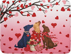 Love Dog Dish Drying Mat 18"x24" Red Heart Microfiber Dish Drainer Mat Hanging by Giwawa