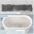 White 12 Liter Rectangular Plastic Small Garbage Can - Image 5
