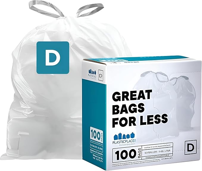 Plasticplace Custom Fit Trash Bags, Compatible by Plasticplace