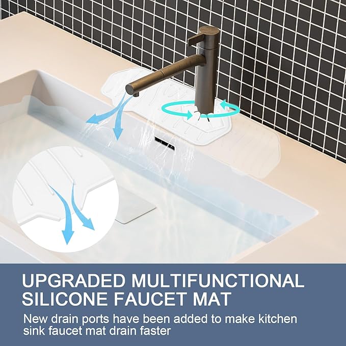 Sink Drain Mat - Unilateral Faucet Guard - Image 7