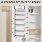 Delamu Over the Door Pantry Organizer, 6-Tier Metal Pantry Door Organization - Image 2
