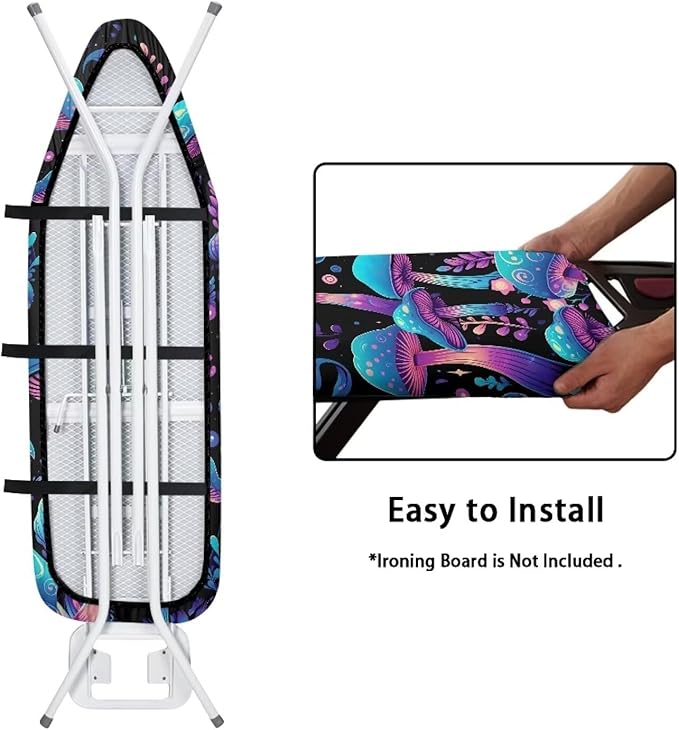 GLENLCWE Blue Mushroom Ironing Board Cover - Image 4