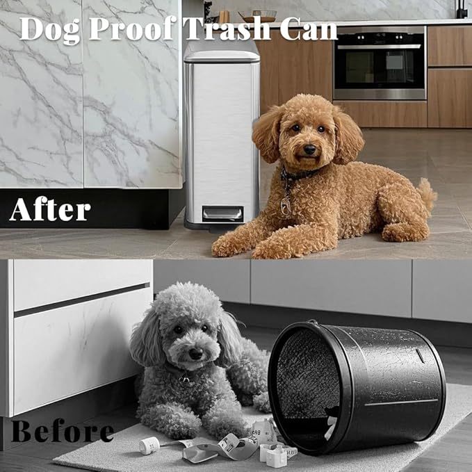 Bathroom Trash Can, 2.6 Gallon Trash Can - Image 3