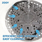 ZOOY Shower Drain Hair Catcher, 2 Pack 5.5 Inch Silicone Drain Cover - Image 7