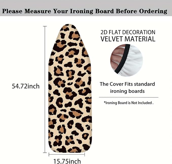 Nuxovilar Leopard Print Ironing Board Cover, 15 * 54inch, Fits Most Standard - Image 4