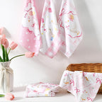 Breling Set of 6 Silly Goose Kitchen Towels Funny Goose Dish Towel Decor Pink - Image 3