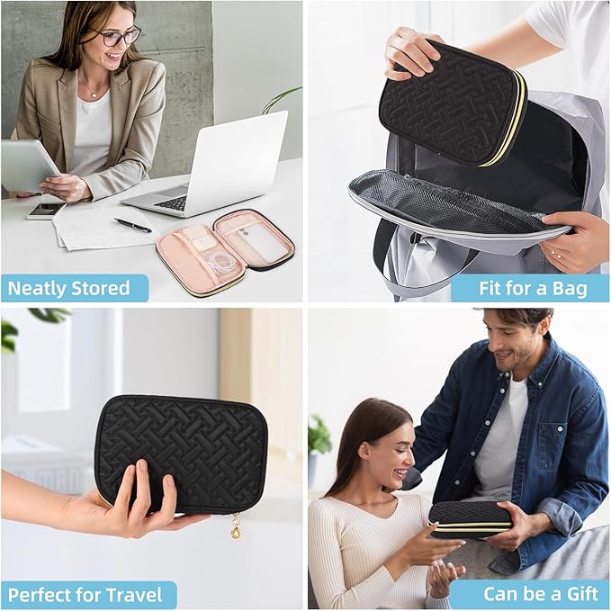 Electronics Organizer Travel Case, Charger Bag Cord Organizer Travel, Compact - Image 6