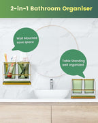 KONE Green Toothbrush Holders for Bathrooms, 2 Cups Toothbrush Holders Wall - Image 6