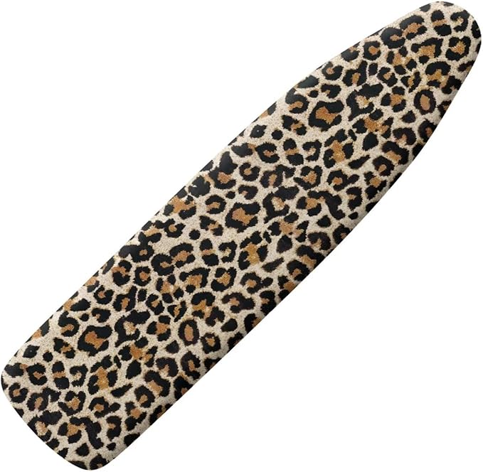Light Brown Leopard Ironing Board Cover and Pad Heat Reflective Pad Protector by Pzuqiu