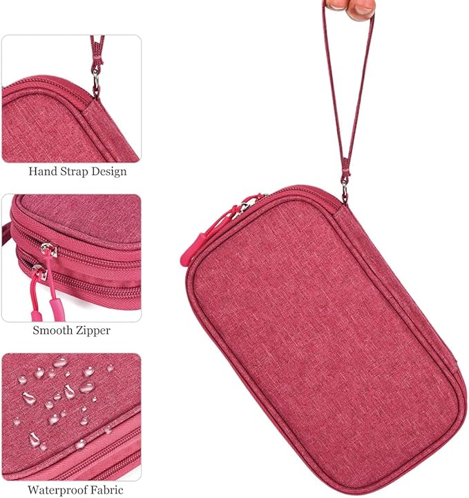 Small Cable Organizer Bag, Charger Organizer Case Pouch Travel Bag, Waterproof - Image 7
