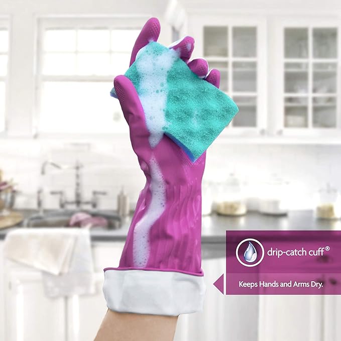 PLAYTEX Living Reuseable Rubber Cleaning Gloves, Color May Vary - Image 3