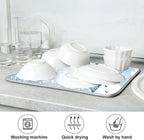 Winter Snowman Silver Dish Drying Mat - Image 7
