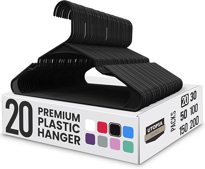 Utopia Home Plastic Hangers 20 Pack by UTOPIAHOME