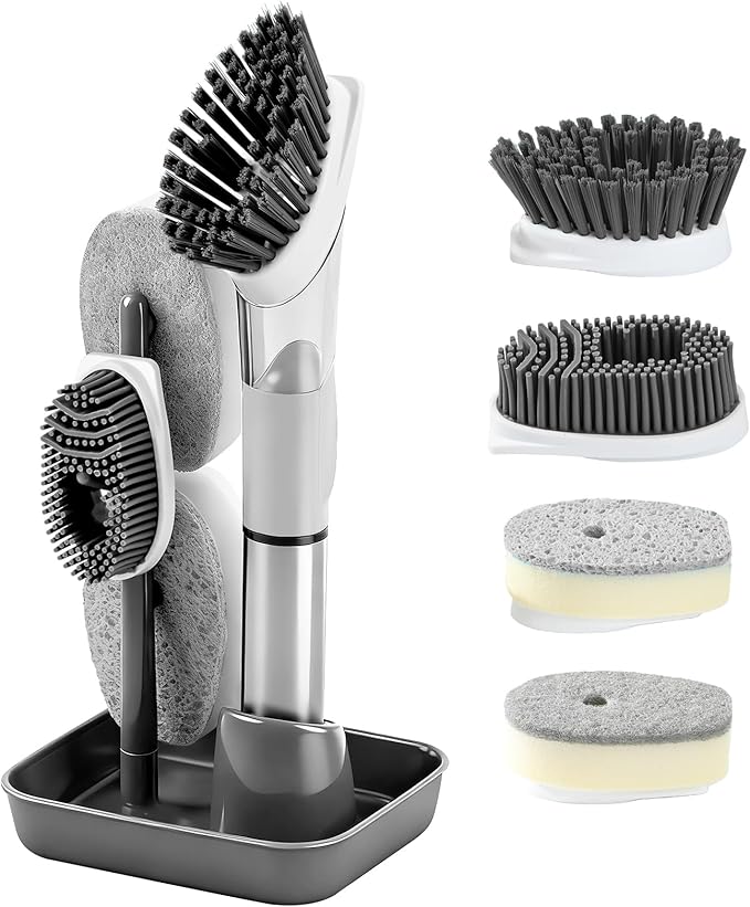 Soap Dispensing Scrub Brush by FancyHomeFancyLife
