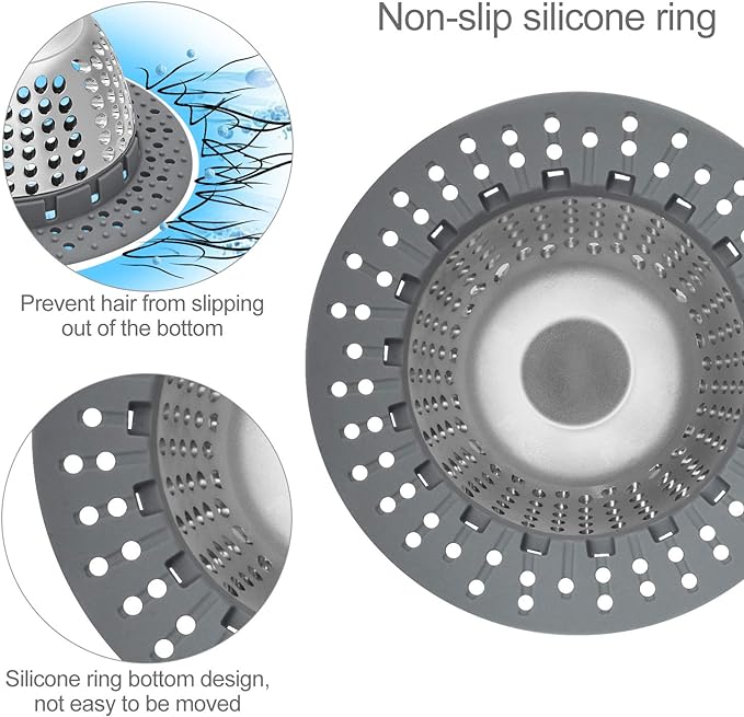 LEKEYE Drain Hair Catcher/Bathtub Drain Cover/Drain Protector - Image 5