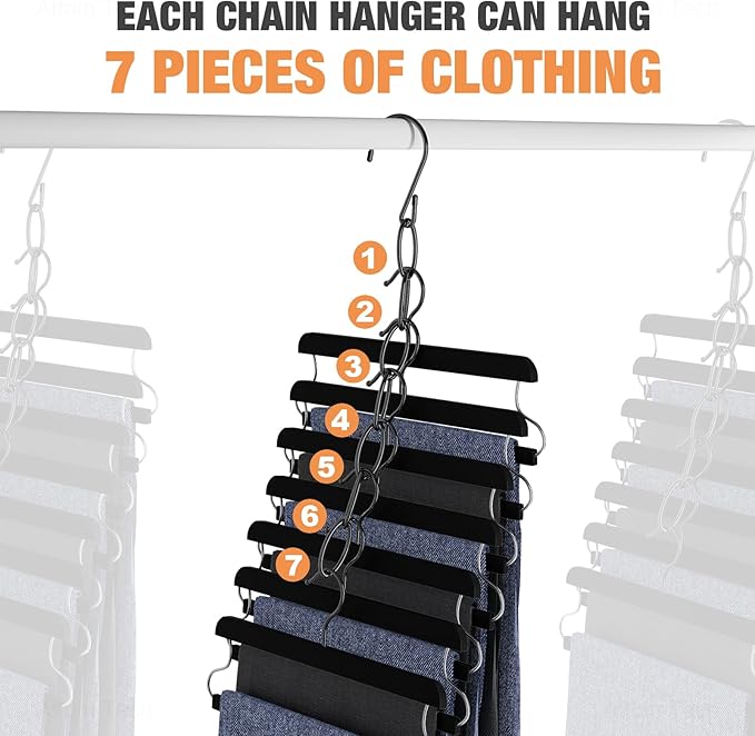 NiHome Clothing Chain Hangers 10-Pack - Image 7