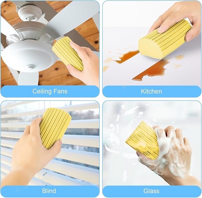 4 Pack Damp Clean Duster Sponge, Magic Sponge Eraser - Image 3