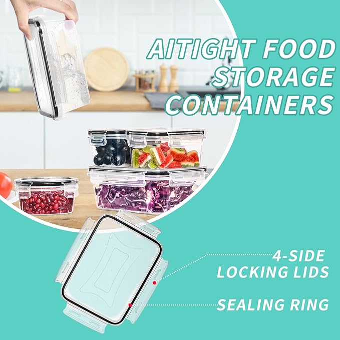 Skroam 72 piece Food Storage Containers Set - Image 3