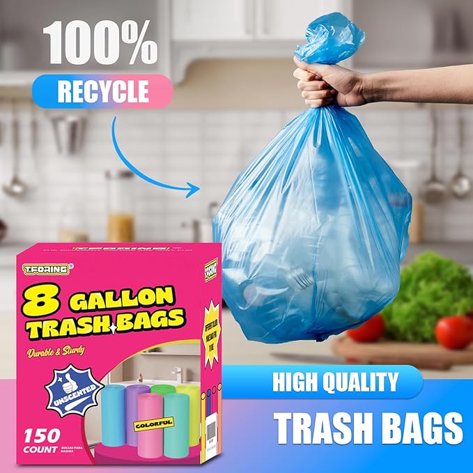 8 Gallon Trash Bags Colored - Image 6