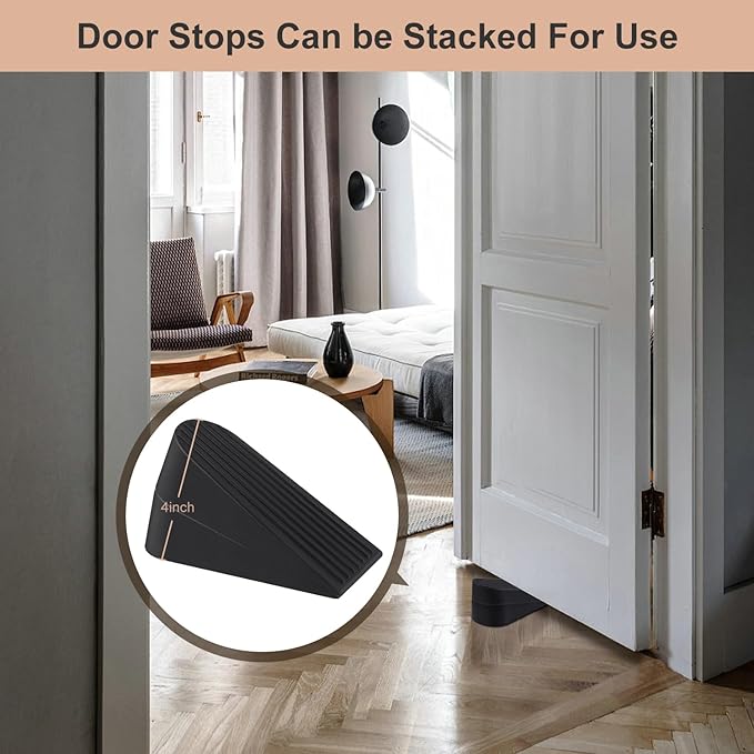 Big Door Stoppers for Bottom of Door on Floor, Premium Big Rubber Door Stop - Image 7