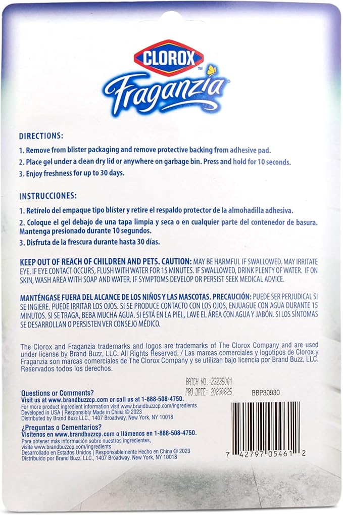 Clorox Fraganzia Stick-On Gel Fresheners, Lavender - Image 2