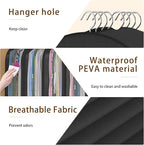 Black Garment Bags for Hanging Clothes 4 Packs, 10“ Gusseted and 43" Clothes - Image 4