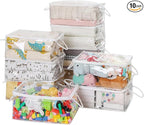 10 PCS Clear Zippered Storage Bags by Remittur