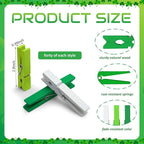 Weysat 120 Pcs St. Patrick's Day Clothes Pins 2.9 Inch Wooden Clothespins Deep - Image 2