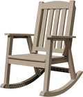 Devoko PP Material Rocking Chair Outdoor Indoor All Weather High Back Patio Rocker for Adult Heavy Duty Rocking Chair for Patio Backyard Porch Garden (Heavy Duty, Light Brown) by DEVOKO