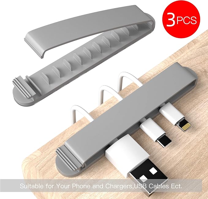 pzoz Cable Clips, 3 Pack Cord Organizer Charger Cable Management - Image 2