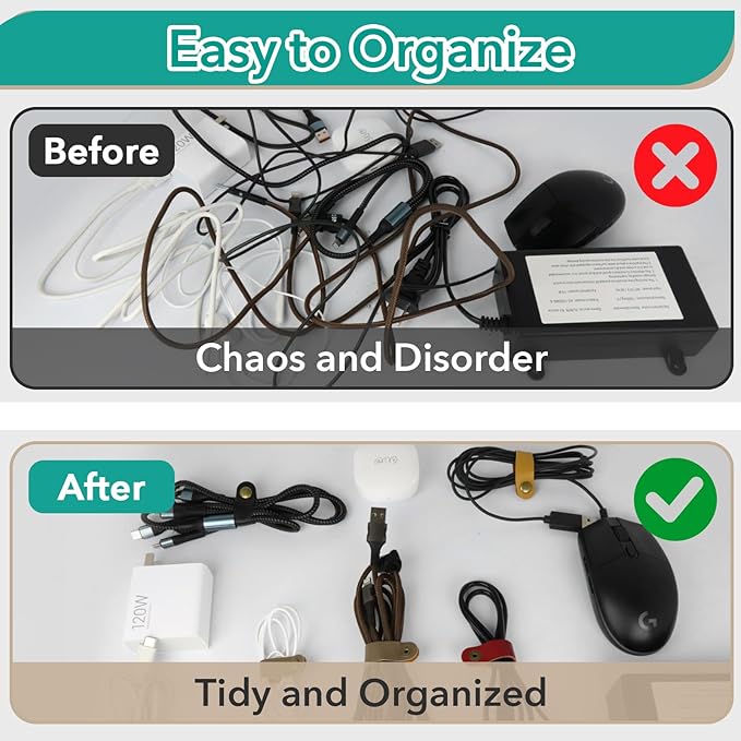 20 Pcs Leather Cord Organizer - Image 6