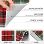 Christmas Red Green Buffalo Checkered Dish Drying Mat - Image 3