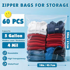 60 Pack Large 5 Gallon Storage Bags - Image 2