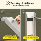 Door Stop, No Drilling Door Stoppers to Keep Door Open, Easy Pedal Kick Down - Image 5
