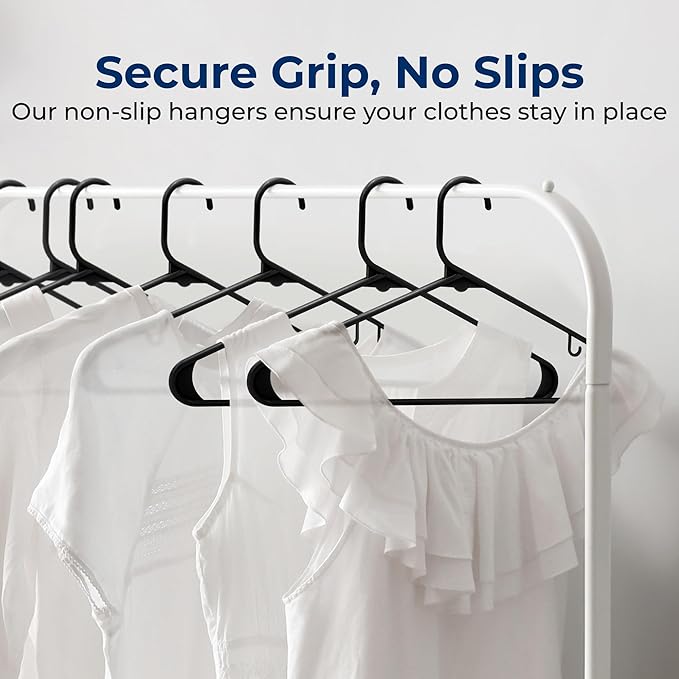 SereneLife Premium 20 Pack Plastic Hangers, Lightweight, Space Saving Clothes - Image 3