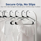 SereneLife 50 Pack Plastic Hangers, Space-Saving Closet Organizers, Durable and - Image 3