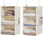 StorageWorks 6-Shelf Closet Organizers, Two 3-Shelf Separable Hanging Shelves by StorageWorks