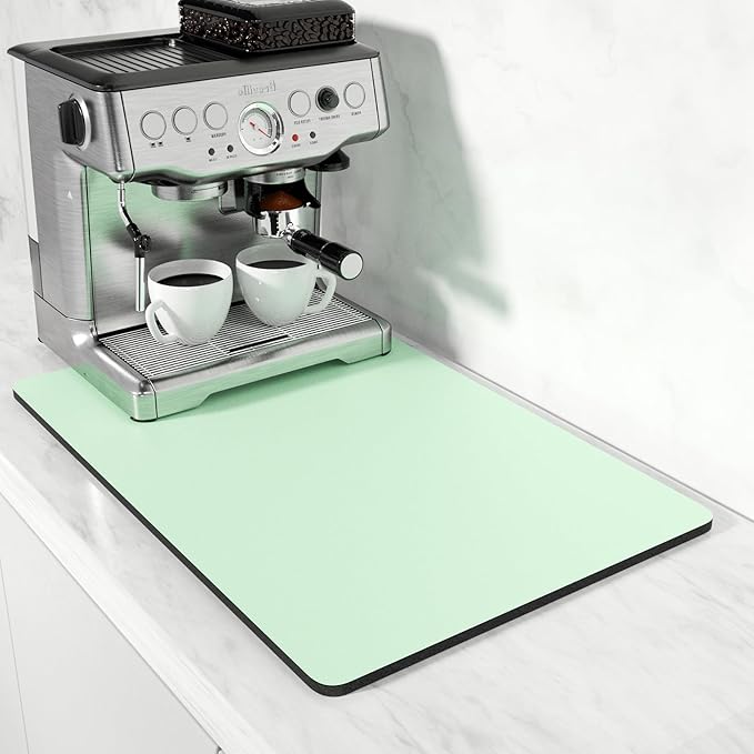Rnivvi Coffee Mat, Hide Stain Rubber Backed Absorbent Dish Drying Pad by Rnivvi
