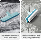 BOOMJOY Floor Scrub Brush with Long Handle, 2 in 1 Scrape and Brush, Stiff - Image 3